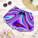 Purple Psychedelic Trippy Print Women's Shorts