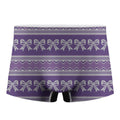 Purple Ribbon Knitted Pattern Print Men's Boxer Briefs