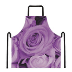 Purple Rose Print Apron