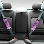 Purple Rose Print Car Seat Belt Covers