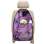 Purple Rose Print Car Seat Organizers