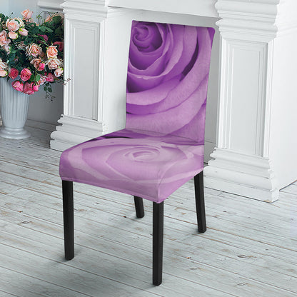 Purple Rose Print Dining Chair Slipcover