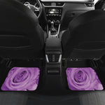 Purple Rose Print Front and Back Car Floor Mats