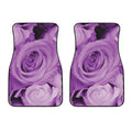 Purple Rose Print Front Car Floor Mats
