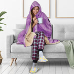 Purple Rose Print Hooded Blanket