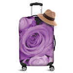 Purple Rose Print Luggage Cover