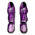 Purple Rose Print Muay Thai Shin Guards