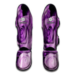 Purple Rose Print Muay Thai Shin Guard