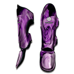 Purple Rose Print Muay Thai Shin Guard