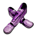 Purple Rose Print Muay Thai Shin Guard