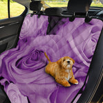 Purple Rose Print Pet Car Back Seat Cover