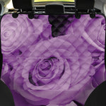 Purple Rose Print Pet Car Back Seat Cover
