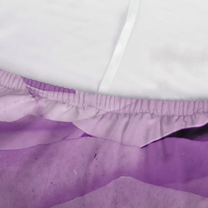 Purple Rose Print Sofa Cover