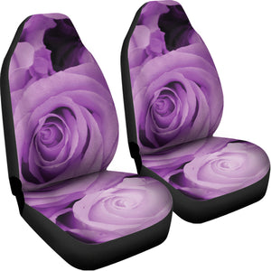 Purple Rose Print Universal Fit Car Seat Covers