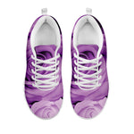 Purple Rose Print White Sneakers