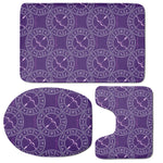Purple Sagittarius Zodiac Pattern Print 3 Piece Bath Mat Set