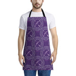 Purple Sagittarius Zodiac Pattern Print Apron