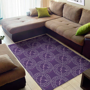 Purple Sagittarius Zodiac Pattern Print Area Rug