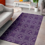 Purple Sagittarius Zodiac Pattern Print Area Rug