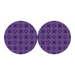 Purple Sagittarius Zodiac Pattern Print Car Coasters