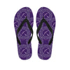 Purple Sagittarius Zodiac Pattern Print Flip Flops