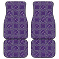 Purple Sagittarius Zodiac Pattern Print Front and Back Car Floor Mats