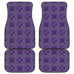 Purple Sagittarius Zodiac Pattern Print Front and Back Car Floor Mats