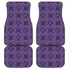 Purple Sagittarius Zodiac Pattern Print Front and Back Car Floor Mats