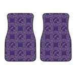 Purple Sagittarius Zodiac Pattern Print Front Car Floor Mats