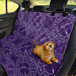 Purple Sagittarius Zodiac Pattern Print Pet Car Back Seat Cover