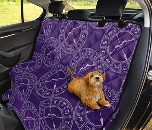 Purple Sagittarius Zodiac Pattern Print Pet Car Back Seat Cover