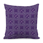 Purple Sagittarius Zodiac Pattern Print Pillow Cover