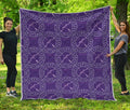 Purple Sagittarius Zodiac Pattern Print Quilt