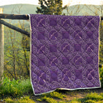 Purple Sagittarius Zodiac Pattern Print Quilt