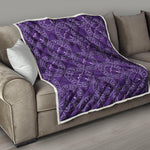 Purple Sagittarius Zodiac Pattern Print Quilt