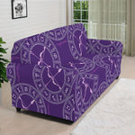 Purple Sagittarius Zodiac Pattern Print Sofa Cover