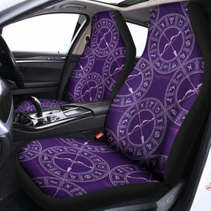 Purple Sagittarius Zodiac Pattern Print Universal Fit Car Seat Covers