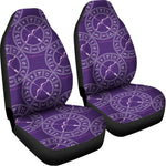 Purple Sagittarius Zodiac Pattern Print Universal Fit Car Seat Covers