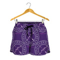 Purple Sagittarius Zodiac Pattern Print Women's Shorts