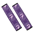 Purple Scorpio Zodiac Pattern Print Car Seat Belt Covers