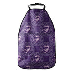 Purple Scorpio Zodiac Pattern Print Car Seat Organizers
