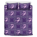 Purple Scorpio Zodiac Pattern Print Duvet Cover Bedding Set