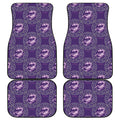Purple Scorpio Zodiac Pattern Print Front and Back Car Floor Mats