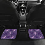 Purple Scorpio Zodiac Pattern Print Front and Back Car Floor Mats