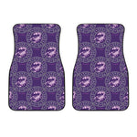 Purple Scorpio Zodiac Pattern Print Front Car Floor Mats
