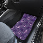 Purple Scorpio Zodiac Pattern Print Front Car Floor Mats