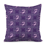 Purple Scorpio Zodiac Pattern Print Pillow Cover