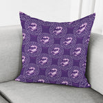 Purple Scorpio Zodiac Pattern Print Pillow Cover
