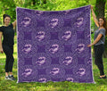 Purple Scorpio Zodiac Pattern Print Quilt