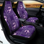 Purple Scorpio Zodiac Pattern Print Universal Fit Car Seat Covers